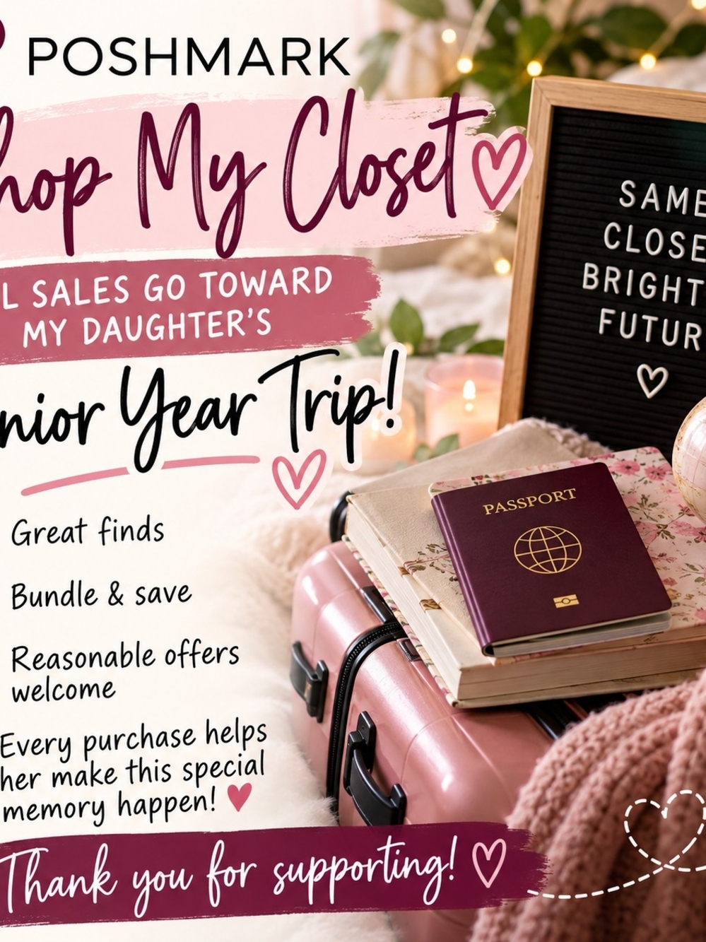 📚✈️ SHOP MY CLOSET & SUPPORT A SENIOR TRIP! ✈️📚